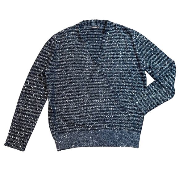 J. McLaughlin Sweater Alpaca Merino Wool Sequins - Picture 1 of 9